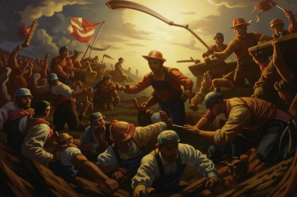 Рабочий идет