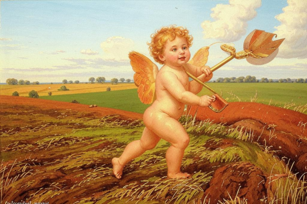 «Крылатый бог любви, склоняся над сохой...»