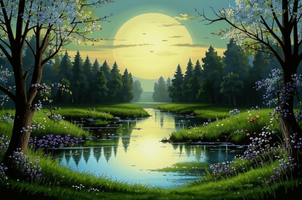 «Земля цвела. В лугу, весной одетом...»