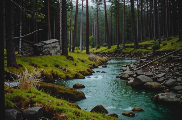 «Бор сосновый в стране одинокой стоит...»