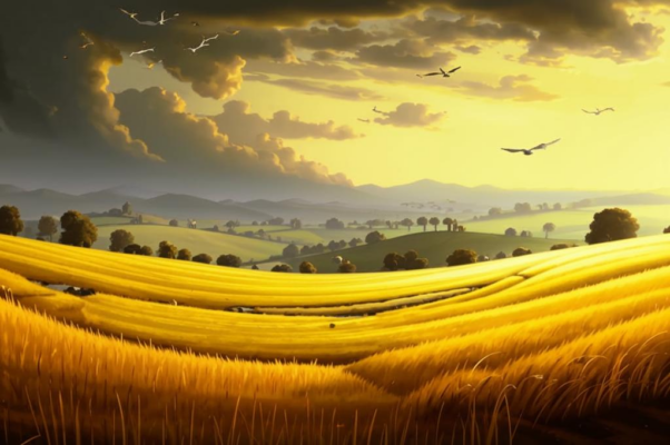 «На нивы желтые нисходит тишина...»