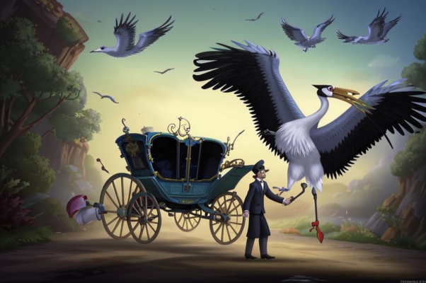 Цапля и беговые дрожки («Басн…»)