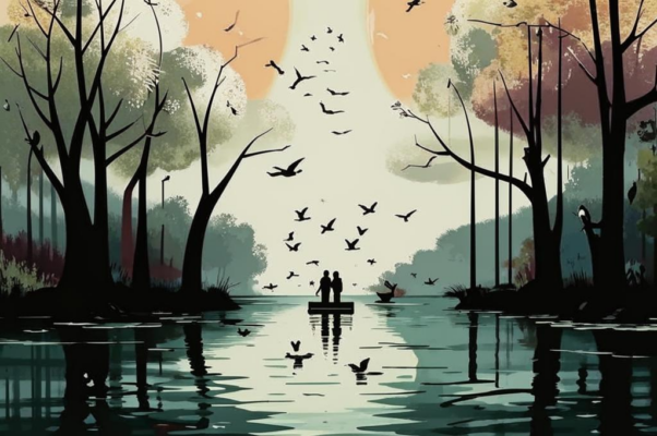 «В сем озере бедные любовники присны... »