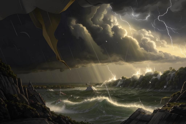 Гроза («Уже давно вдали толпились туч…»)