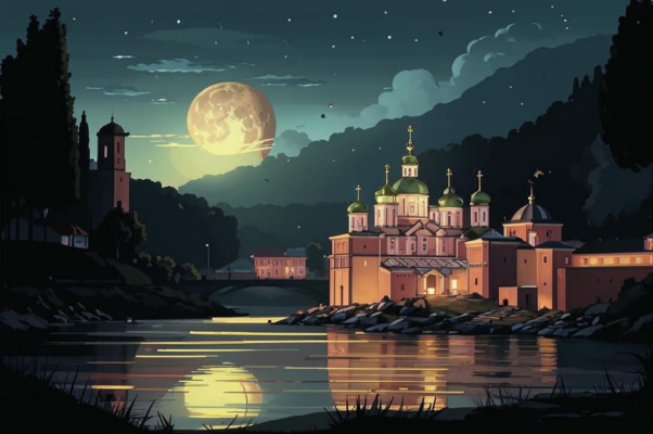 Святые горы («Тихо, мягко над Украйно…»)