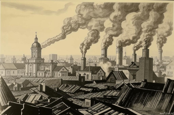 Из окна вагона («Ветер с дымом вперемешку…»)