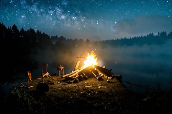 «Костер погас. Чуть-чуть дымится...»