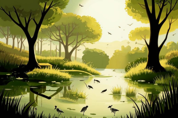 «Посмотри: у пруда, где в прохладную тень...»