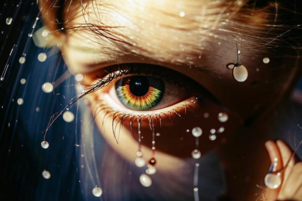 Капля («Румяная заря на капле дождево…»)