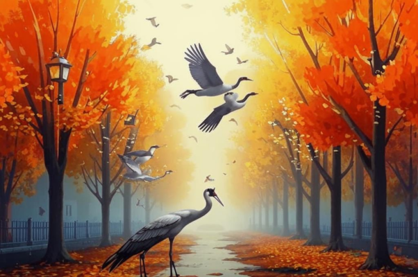 Журавли («Свежело.  Астры отцветали…»)