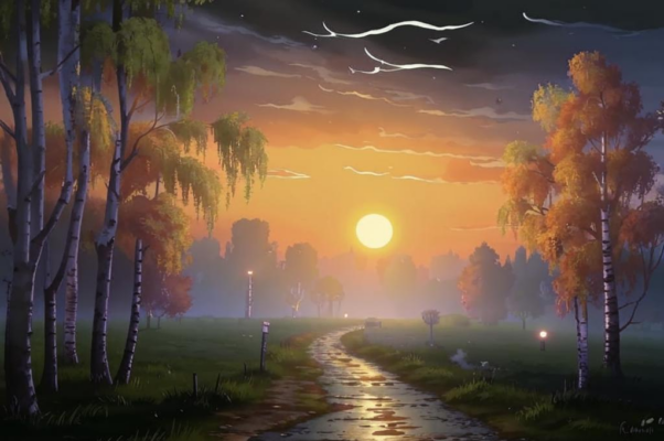 После грозы («Остывает запад розовый…»)