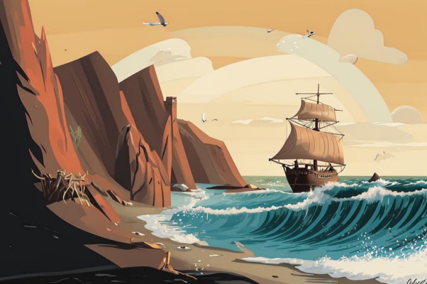 «Стоит средь волн морских пустынный остров...»