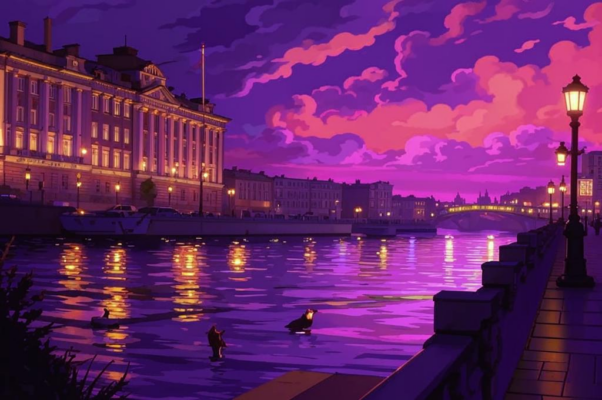 На Неве («Нет ночи, а не день.  Над сонною Нево…»)