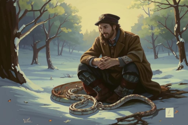 Мужик и змея