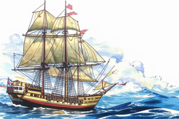 Корабль на море и Корабль на реке