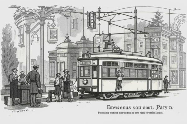 «Вот тут на углу остановка трамвая...»