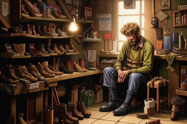 «На вывеске надпись: «Пошивка сапог»...»