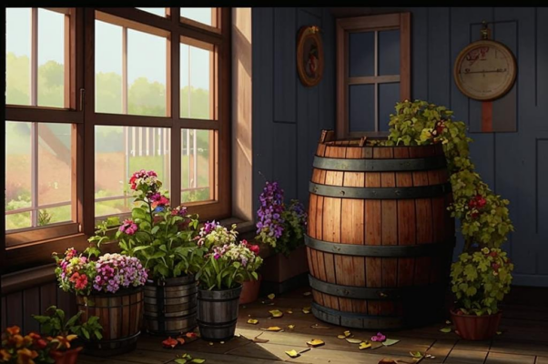 «На окне цветочки...»