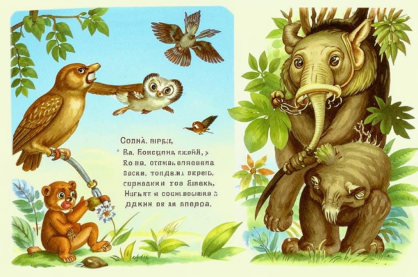 «Я / Обезьяна / Слон / Сова / Мокрица...»