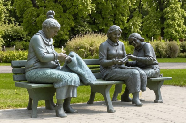 «На лавочке у парковой опушки...»