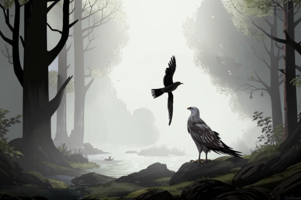 «Серый коршун планировал к лесу...»