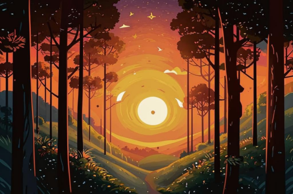 «Я помню летний лес, заката медный створ...»