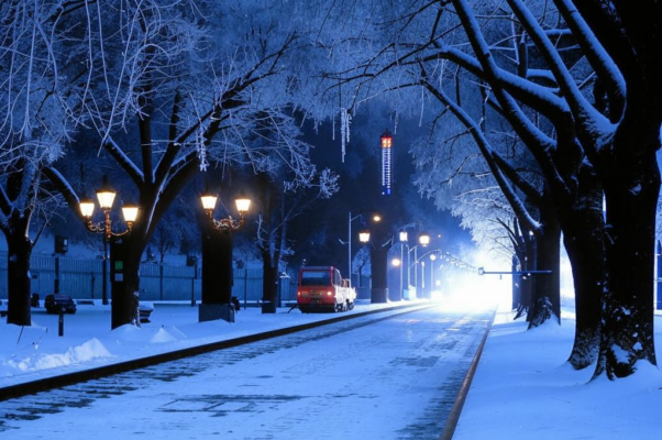 «На ночной, на заснеженной улице...»