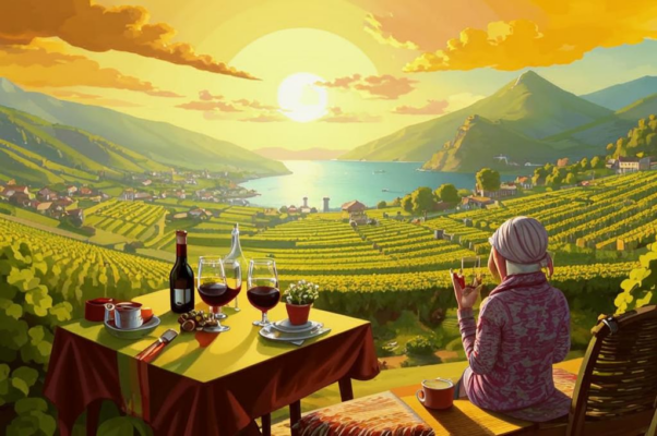 «С горы сонливо тянутся сады...»