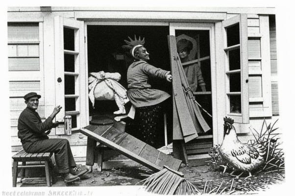 Кошка и курочка