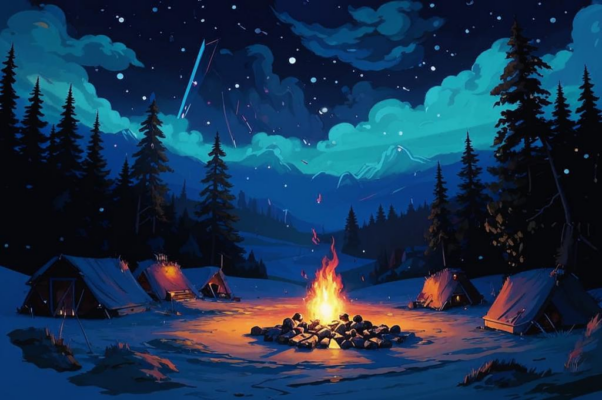«Костры и звезды. Синий свет...»