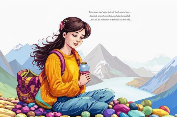 «Много, гуляя в горах, камней пестроцветных нашла я...»