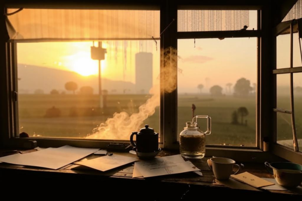 «Квадратный стол прикрыт бумагой...»