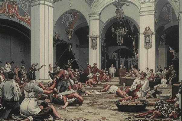 «Здесь пир чумной; здесь каша тьмы и блеска...»