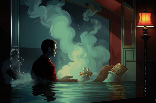 «В прокуренной комнате лампа свисает медузой...»