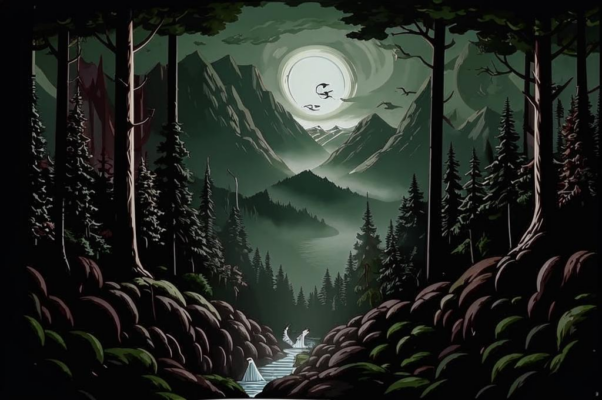 «Лес темной дремой лег в отеках гор...»