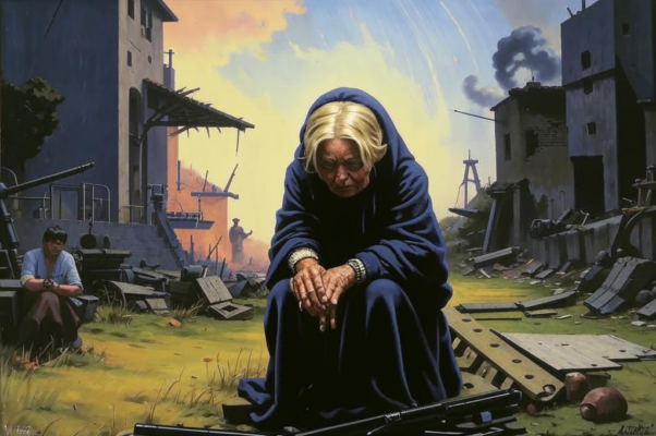 Мать («Был август голубой.  Была война…»)