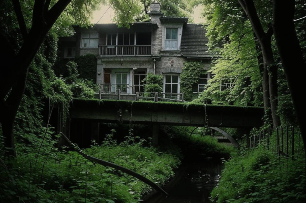 Из-за забора