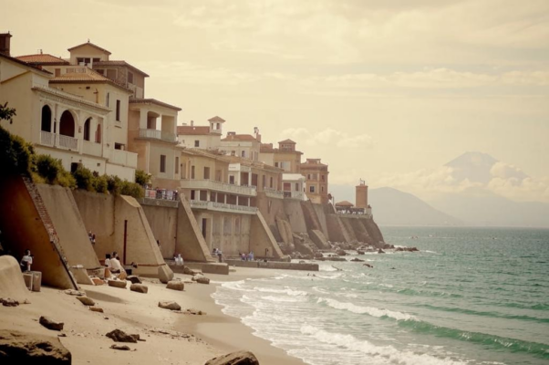 «Пологий берег мягко сошел к волне...»