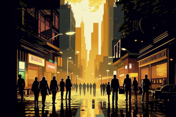 «В переулках шумящих мы бредим и бродим....»