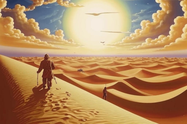 Пустыня («Час ходьбы ― и за бархано…»)