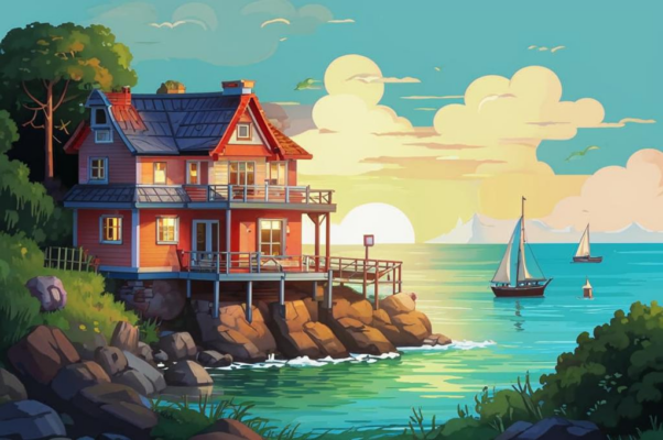 Домик («Я помню: яркий в летней дрем…»)