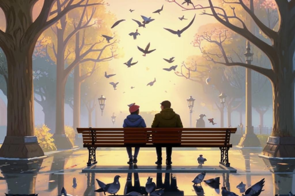 На бульваре («Затянувшись под свежим воздухом…»)