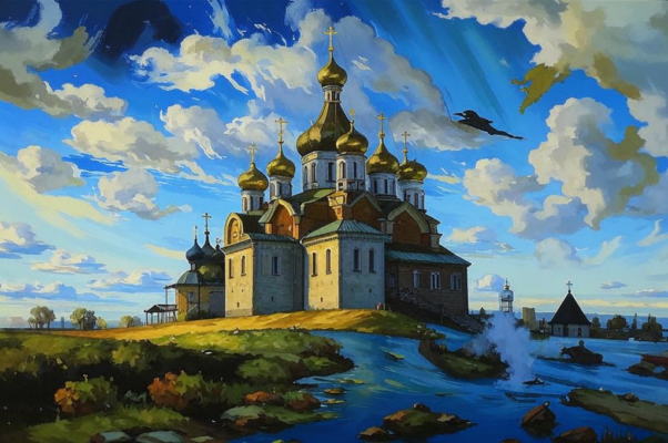 Москва («Синью, звоном, златом налитая…»)