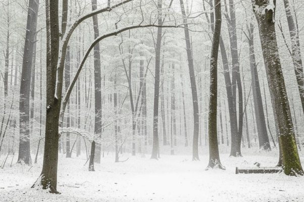 Лес («Стынет лес под саваном холодным…»)