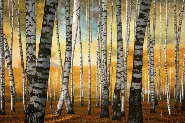 Листопад («За порослью всклокоченной бредин…»)