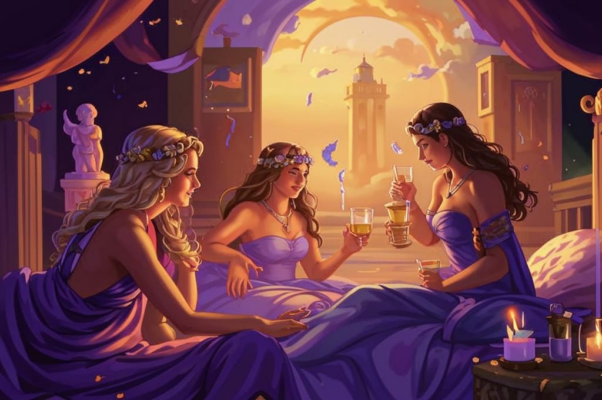 Пир («На пурпурных мы ложах сидели…»)