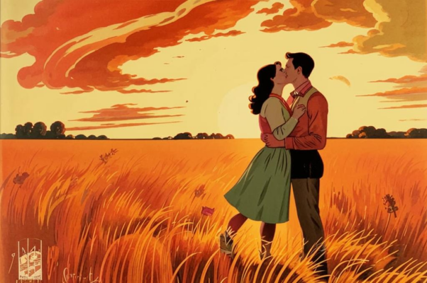 «За селом синел далекий лес...»