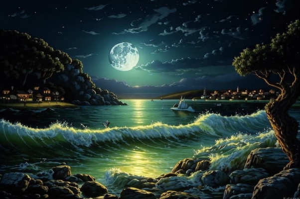 Южная ночь («На раздольи небес светит ярко луна…»)