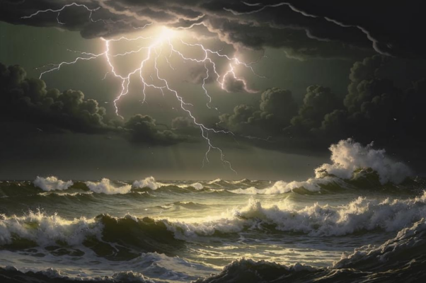 Буря («Громадные тучи нависли широк…»)