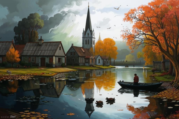 Городок («Вспомнился мне мой родной городок…»)